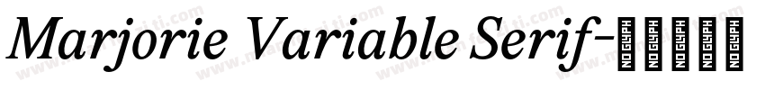 Marjorie Variable Serif字体转换